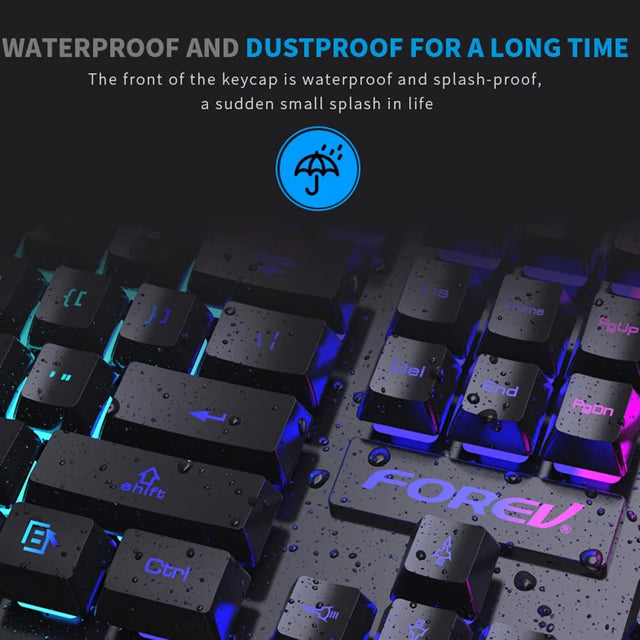 Mechanical Feel Keyboard, RGB Color Gaming USB Wired Keyboard, Standard Keyboard for Laptop & Computer