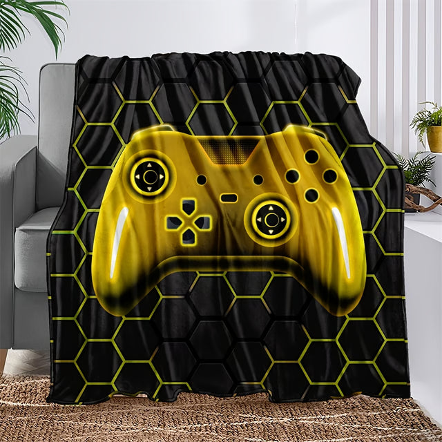 Gaming Microfiber Throw Blanket Ultra Soft Gaming Fleece Blanket for Bed, Sofa & Travel