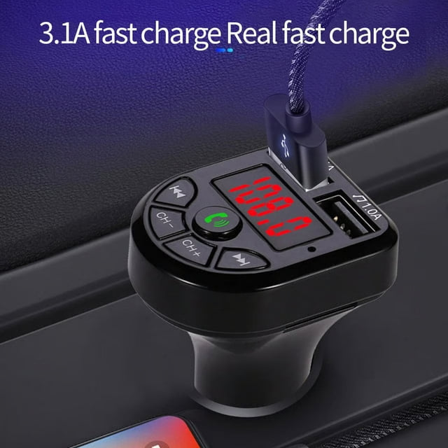 Bluetooth FM Transmitter USB Charger MP3