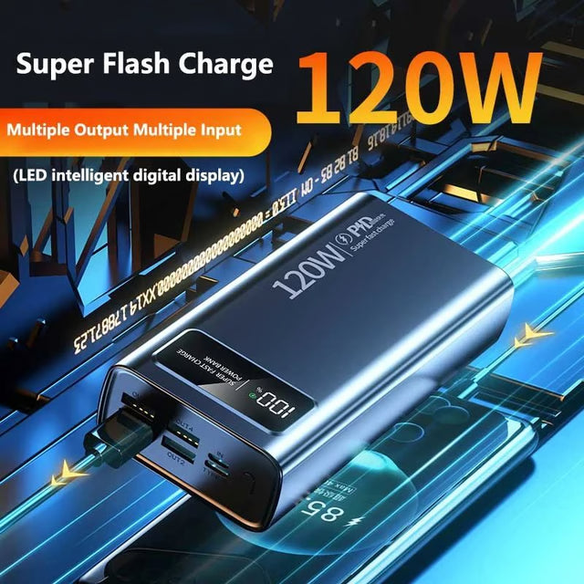 PowerMax 50000mAh Fast Charging Power Bank with 120W Output